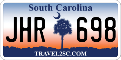 SC license plate JHR698