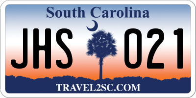 SC license plate JHS021