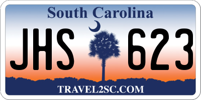 SC license plate JHS623