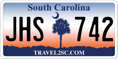 SC license plate JHS742