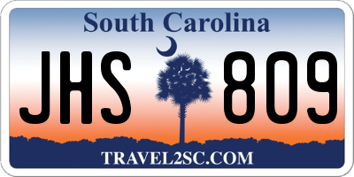 SC license plate JHS809