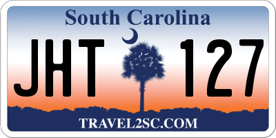 SC license plate JHT127
