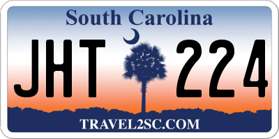 SC license plate JHT224