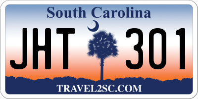 SC license plate JHT301