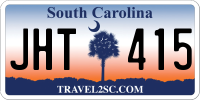 SC license plate JHT415