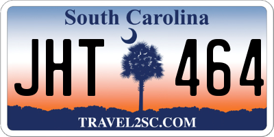SC license plate JHT464