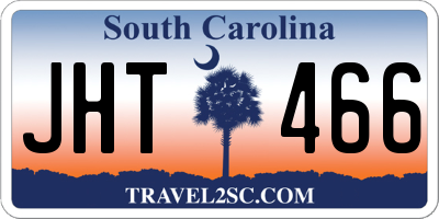SC license plate JHT466