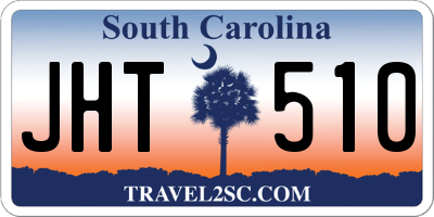 SC license plate JHT510