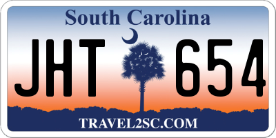 SC license plate JHT654