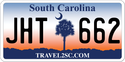 SC license plate JHT662