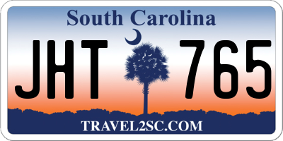 SC license plate JHT765