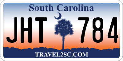 SC license plate JHT784