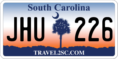 SC license plate JHU226
