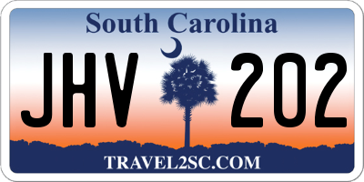 SC license plate JHV202