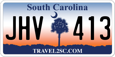 SC license plate JHV413