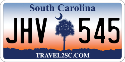 SC license plate JHV545