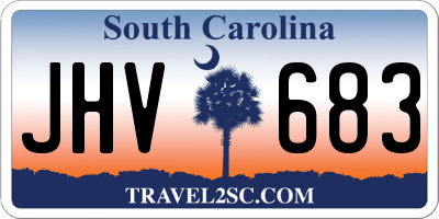 SC license plate JHV683