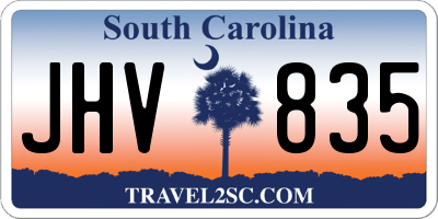 SC license plate JHV835