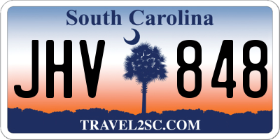 SC license plate JHV848