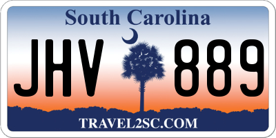 SC license plate JHV889