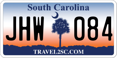 SC license plate JHW084