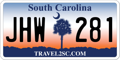 SC license plate JHW281