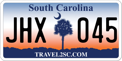 SC license plate JHX045