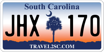 SC license plate JHX170