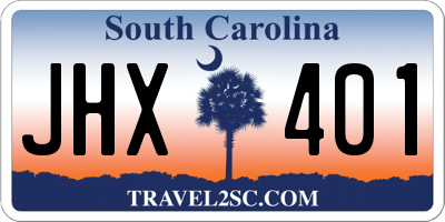 SC license plate JHX401