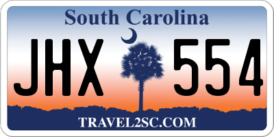 SC license plate JHX554