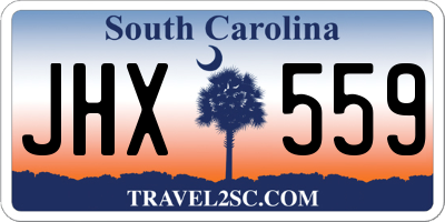 SC license plate JHX559