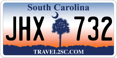 SC license plate JHX732