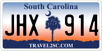 SC license plate JHX914
