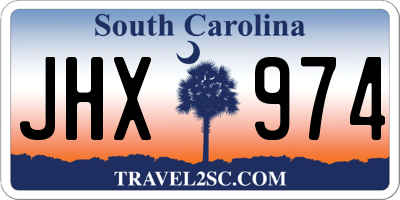 SC license plate JHX974