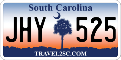 SC license plate JHY525