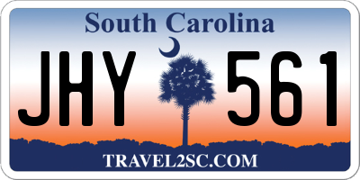 SC license plate JHY561