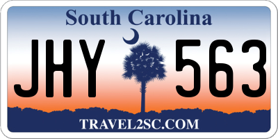 SC license plate JHY563