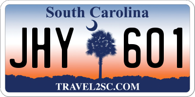 SC license plate JHY601