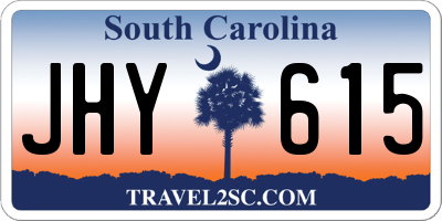 SC license plate JHY615