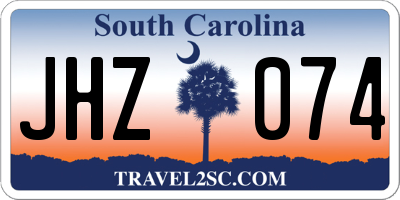 SC license plate JHZ074
