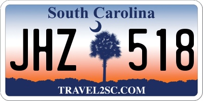 SC license plate JHZ518