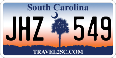 SC license plate JHZ549