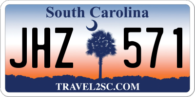 SC license plate JHZ571