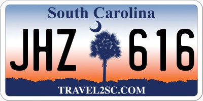 SC license plate JHZ616