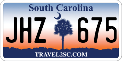 SC license plate JHZ675
