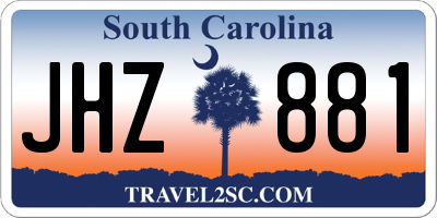 SC license plate JHZ881