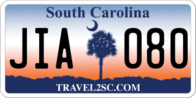SC license plate JIA080