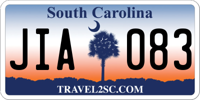 SC license plate JIA083