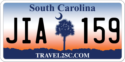 SC license plate JIA159