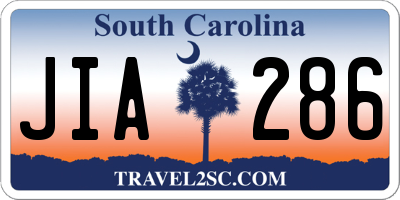 SC license plate JIA286